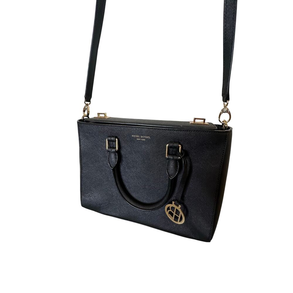 Henri bendel Textured satchel -gold hardware